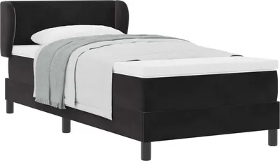 Immagine prodotto di Letto a molle con testiera Nero 90 x 200 cm Velluto