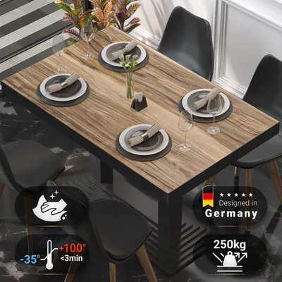 Produktbild von BRASIL | Gastro Tischplatte | B:T 120 x 70 cm | Sheesham | Rechteckig | Gastro Tischplatte