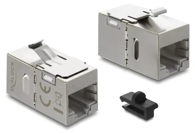 Obrázek produktu pro DeLOCK 90757, Plochý, Stříbrná, RJ-45, RJ-45, Samice, Samice