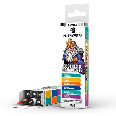 Imagen del producto de AK Interactive AKM103 - Marcadores de pintura - Ropa y adornos (6 unidades) - Nuevo