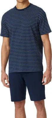 Zdjęcie produktu dla Zestaw piżamowy Schiesser Casual Essentials składający się z koszulki z krótkim rękawem i szortów, z okrągłym dekoltem, swobodny krój