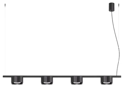 Produktbild von Kronleuchter OVIO 4 schwarz Gx53 4xGx53 10W Aluminium 208x12x122cm Sollux Lighting