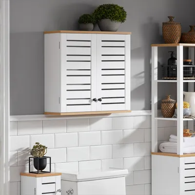 Produktbild von SoBuy BZR42-W Wandschrank Badezimmerschrank Küchenschrank Medizinschrank Weiß