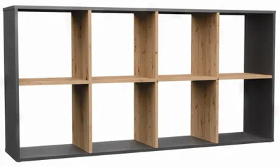 Immagine prodotto di Selsey Malax - Scaffale a giorno, 8 scomparti, rovere Artisan/antracite, 147 cm