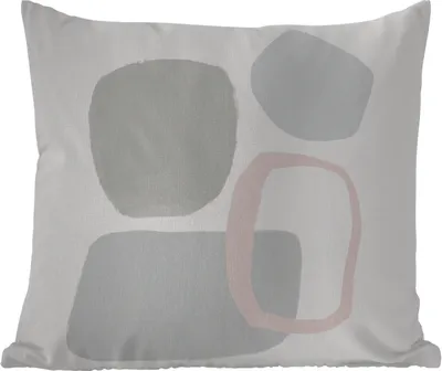 Produktbild von MuchoWow® Outdoor Kissen - Linienkunst - Abstrakt - Pastell - 45x45 cm - Wetterfest - Lounge Kissen - Fotokissen - Dekoratives Kissen