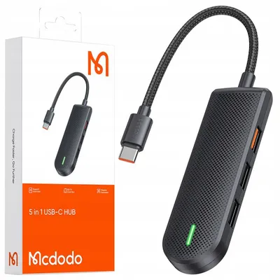 Obrázek produktu pro Hub USB-C Mcdodo HU-1430 5w1 (USB2.0*3,USB3.0*1,SD/TF)