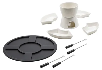 Produktbild von HI Fondue-Set aus Keramik 11-teiliges Fondueset Käsefondue 24671