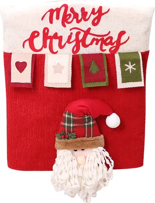 Produktbild von Weihnachtsstuhl Cover Hirsch Schneemann Santa Claus Puppe Schöne Schutzstuhl Slipcover Weihnachtsdekoration-Weihnachtsmann