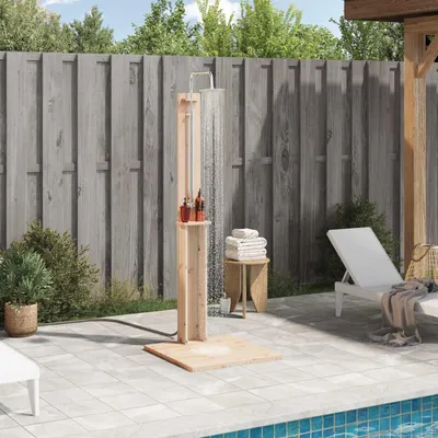 Obrázek produktu pro Maison Exclusive – venkovní sprcha 206 cm z masivního borového dřeva a nerezové oceli v přírodním provedení