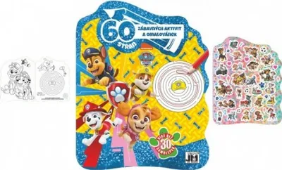 Obrázek produktu pro Omalovánky a aktivity se samolepkami Tlapková patrola/Paw Patrol 22x28cm