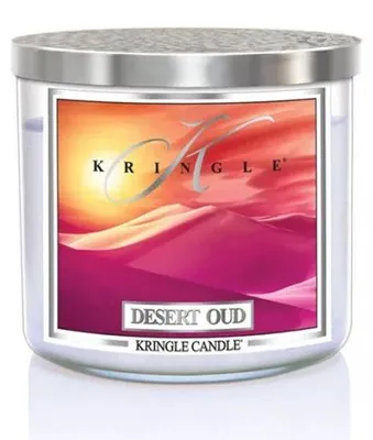 Zdjęcie produktu dla Kringle Candle TUMBLER Desert Oud, świeca zapachowa z trzema knotami, waga 411g