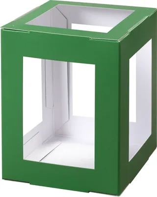 Produktbild von VBS Laternen-Rohling Eckig 13.5x13.5x18 cm Grün