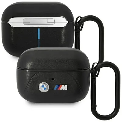 Produktbild von BMW BMAP22PVTK AirPods Pro Cover schwarz/schwarz Leder Curved Line