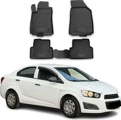 Zdjęcie produktu dla 2012-2021 Chevrolet Aveo T300 dywaniki podłogowe TPE czarne 4 szt