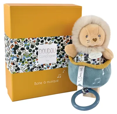 Image de Doudou et Compagnie Doudou bohaime Lion boite a musique