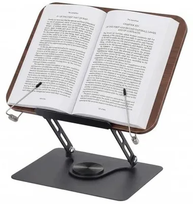 Zdjęcie produktu dla Stojak na książki obracający się drewniany ergonomiczny do czytania