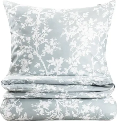 Produktbild von HOMLA BLOSSOM blaue Mikrofaser-Blumenbettwäsche 220x200 + 2*70x80 cm