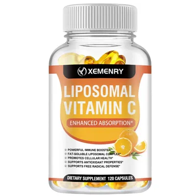 Image de Vitamine C liposomale 2100 mg - Acide ascorbique Haute absorption Renforce l'immunité