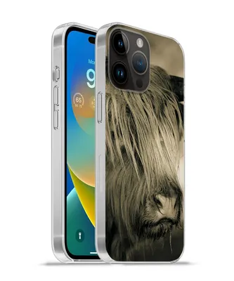 Produktbild von MuchoWow® Handyhülle Schutzhülle Hülle für Apple iPhone 14 Pro - Softcase Schottischer Highlander - Tiere - Haare Silikon Softcase Handy Hülle - Umschlag