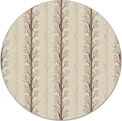 Produktbild von Glas Schneidebrett Herdabdeckplatten Schneideplatten Rund - 40 cm - Bäume Wald