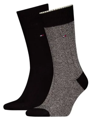 Produktbild von Tommy Hilfiger - Socken für Herren (2er-Pack) NA1120 (44,5 EU - 47 EU) (Weiß/Schwarz)