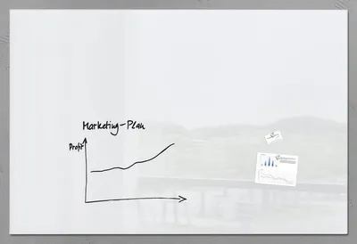 Produktbild von SIGEL GL230 Glas-Whiteboard / große Glasmagnettafel Artverum, 120x180 cm, super-weiß