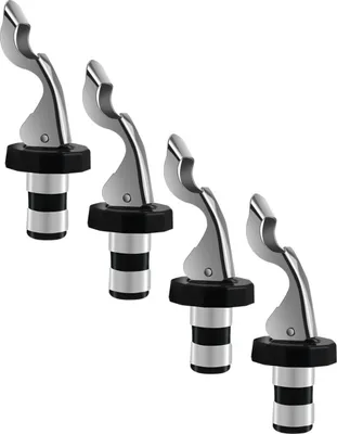 Immagine prodotto di set di 4 tappi per bottiglie di vino con leva per bottiglie di vetro di champagne, prosecco e birra | tappo per champagne a prova di perdite | tappo per bottiglie di bevande | tappo | sigillo per bottiglie | tappo per bottiglie