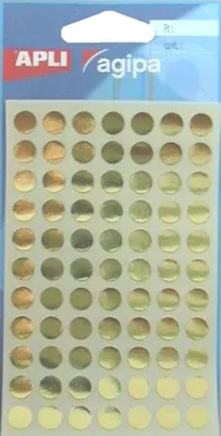 Produktbild von APLI Markierungspunkte rund selbstklebend gold 308 Stück 8,5 mm