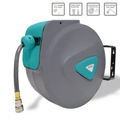 Obrázek produktu pro LZQ 10m hadicový naviják na stlačený vzduch 1/4" připojení hadicového navijáku Nástěnný držák hadice Automatický naviják na stlačený vzduch