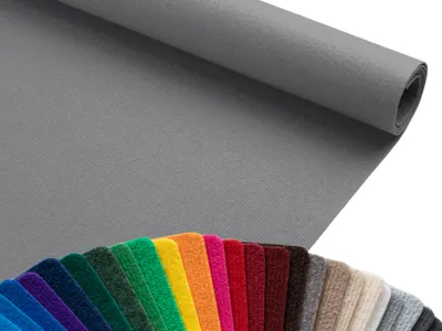 Produktbild von Primaflor Eventteppich Rips DUBLIN - Silber - 1,00m x 2,50m - Meterware - Viele Farben - Schwer Entflammbarer Messeteppich, Rutschfester Hochzeichtsläufer, Läufer für Hochzeiten