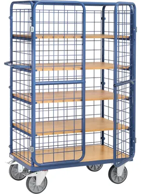 Produktbild von fetra 8581-3DE, Stahl, Regalwagen, Blau, 600 kg, 4 Rad/Räder, 20 cm