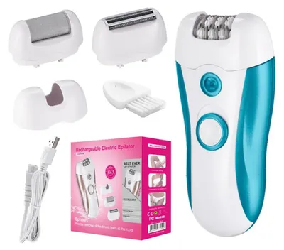 Immagine prodotto di INF Depilatore Elettrico Multifunzionale 3-in-1 — Una Macchina Quattro Usi, Ricaricabile USB, Luce LED, Impermeabile