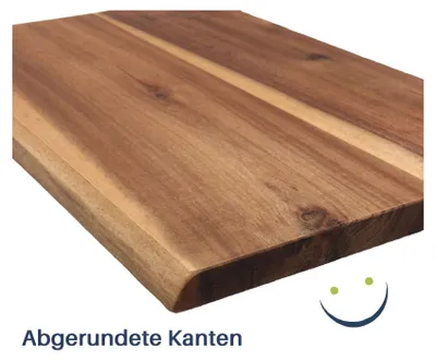Produktbild von Frühstücksbrett Frühstücksbrettchen Akazie Holzbrett (23 x 15 cm), Menge:2
