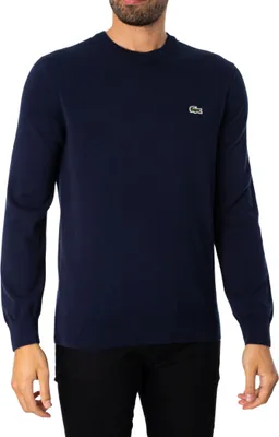 Produktbild von Lacoste Logo-Strick-Sweatshirt, Blau M