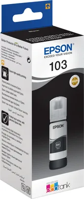 Produktbild von Epson 103 EcoTank-Tintenflasche in Schwarz, Original, Schwarz, Epson, L5190, L3156, L3151, L3150, 65 ml, 103 4 colour ink bottles