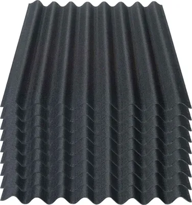 Produktbild von Onduline Easyline Dachplatte Wandplatte Bitumenwellplatten Wellplatte 9x0,76m²  - schwarz