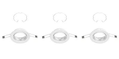 Immagine prodotto di Luce da incasso LED BRILONER LEUCHTEN RENG, IP23, bianco, metallo, incl., 3x GU10, set di 3, Ø 8,6 cm