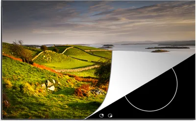 Produktbild von KitchenYeah© Herdabdeckplatte Sonnenuntergang in Irland , 80x52cm, Küche Deko, Glaskeramikkochfeld Herdabdeckung, Abdeckplatte fùr Kochfeld