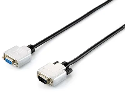 Produktbild von Equip VGA Kabel Verl. HD15 St/Bu 10.00m 1280x 960/60Hz sw/si