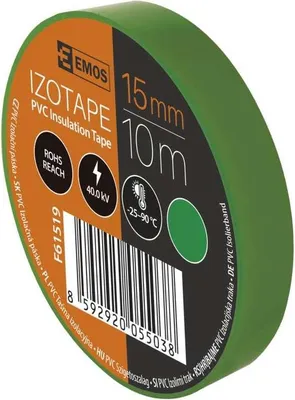 Produktbild von 10 Rollen Grün Elektriker Klebeband PVC Isolierband Isoband - 15mm x 10m