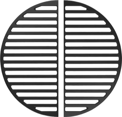 Produktbild von Wiltec 2x liatinový grilovací rošt 55 x 26,5 x 0,9 cm, liatinový rošt na grilovanie s dobrou akumuláciou tepla, grilovací rošt pre typické grilovacie pruhy na grilovaných potravinách, príslušenstvo na grilovanie pre BBQ