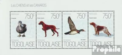 Produktbild von Briefmarken Togo 2013 Mi 5185-5188 Kleinbogen (kompl. Ausgabe) postfrisch Hunde und Enten