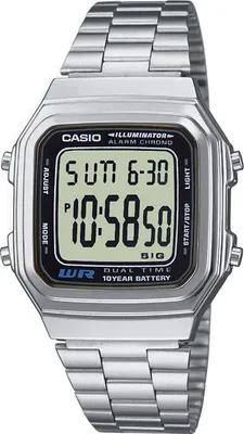 Produktbild von Casio Collection Herrenuhr Digitaluhr silbern A178WEA-1AES