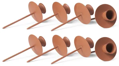 Produktbild von Novliv 8er-Set Stabkerzenhalter ROST Kerzenpick Kerzentülle Metall Kerzenständer Kerzenpin Adventskranzkerzenhalter Kerzenhalter für Kränze Kerzenleuchter Tafelkerzen Leuchterkerzen Kerzenpick