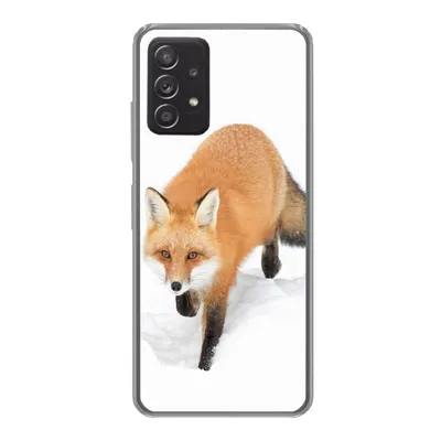 Produktbild von MuchoWow® Handyhülle Schutzhülle Hülle für Samsung Galaxy A33 5G Fuchs - Schnee - Winter Silikon Softcase Handy Hülle - Kartenhalter
