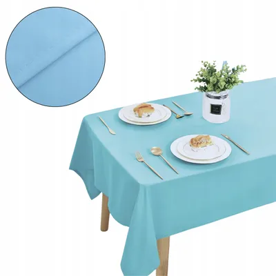 Obrázok produktu pre Modrý polyesterový obrus, 110 x 160 cm