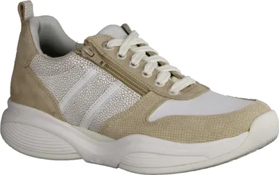 Produktbild von Xsensible SWX3 Lady Damen Sneaker, Abrollschuh, Schnürer, Leder, Sand Combi - Damenschuhe Bequeme Schnürschuhe, Beige, leder