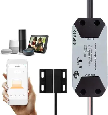 Produktbild von Smart Garagentoröffner, WiFi -App -Überwachung Fernbedienung, Steuerlebensdauer/Tuya -App, kompatible Alexa, Google Assistant, kein Hub erforderlich