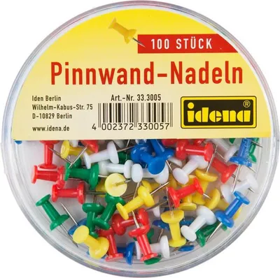 Produktbild von Idena 333005 - Pinnwandnadeln, 100 Stück