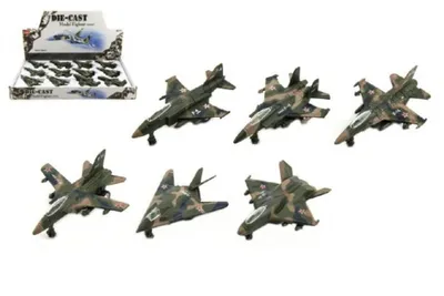 Produktbild von Flugzeug/Militärjäger Metall/Plastik 9cm